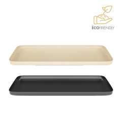 Plateau crème en fibre de bambou