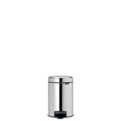 Poubelle à pédale 3L - 25x17x23,5cm - Ø17cm - 3 couleurs au choix