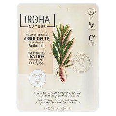 Masque visage tissu "purifiant" Arbre à Thé x1 20 ml IROHA