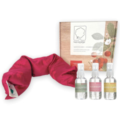 Coussin chauffant cervical noyaux de cerises aromatique 13x55cm - 3 parfums au choix