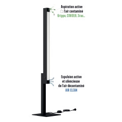 Lampe désinfectante noire - 30m²