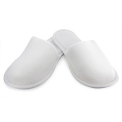 Mules éponge fermées blanches x2 XLING0149