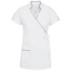 Kimono blanc femme - passepoil noir - 6 tailles disponibles