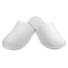 Mules éponge fermées blanches x2 XLING0149