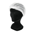 Charlottes jetables blanches en tissu non tissé XLJ0002Q